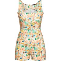 Queen Kerosin Damen Jumpsuit Pin-Up mehrfarbig