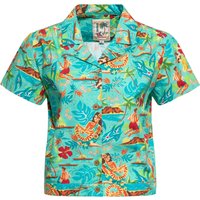 Queen Kerosin Damen Kurzarm Bluse mint Queen Kerosin Damen Kurzarm Bluse mint