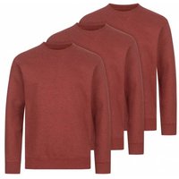 RUSSELL Authentic Melange Sweat Herren Sweatshirt 3er-Pack 0R260M0-Brick-Red-Melange