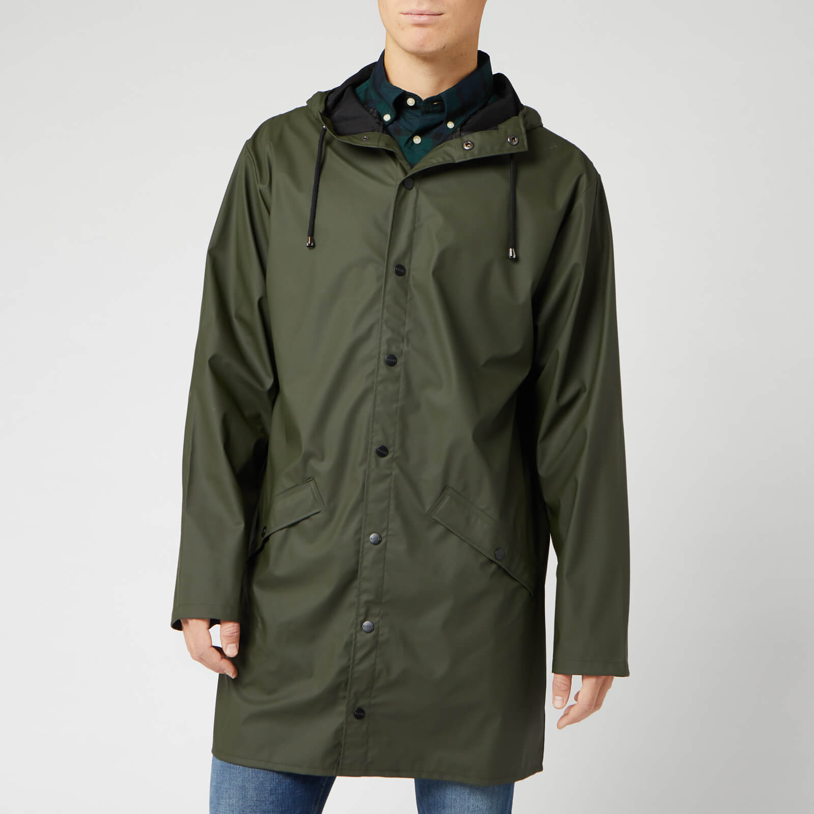 Rains Long Jacket - Green - L von Rains