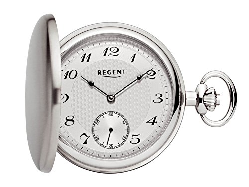 Regent - Taschenuhr - Mechanisch - Silber - Edelstahl - P65 von REGENT
