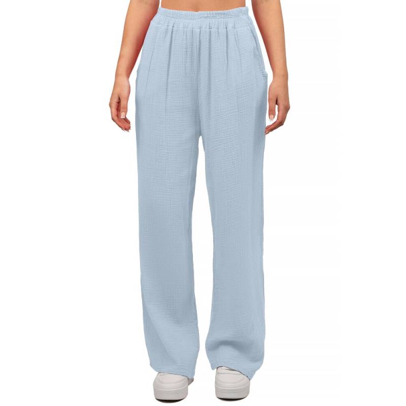 Reichstadt Oversized Hose Damen Musselin 25RSW082 Baby Blue One Size