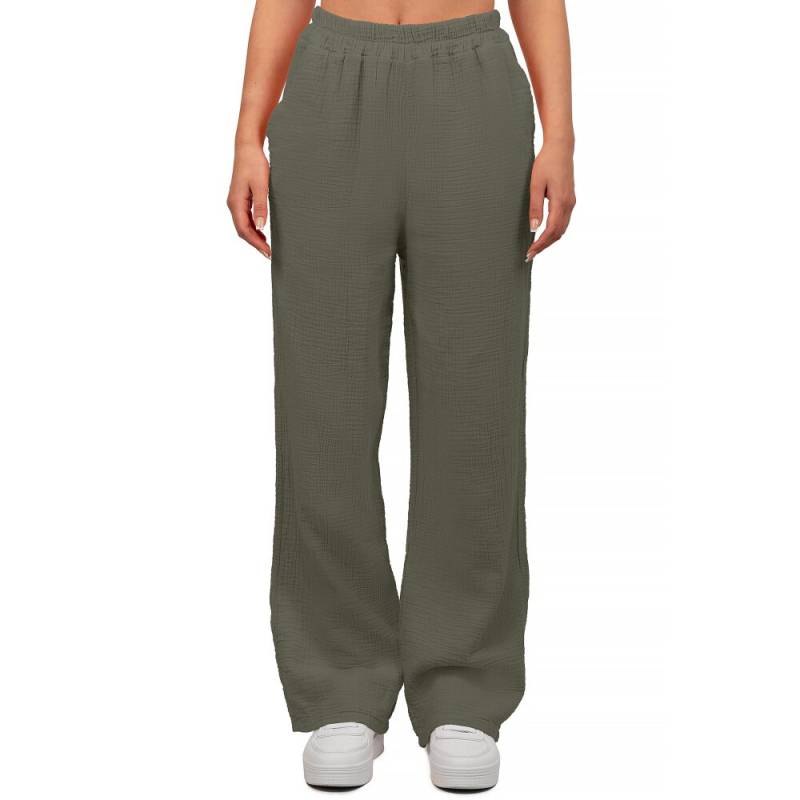 Reichstadt Oversized Hose Damen Musselin 25RSW082 Khaki One Size