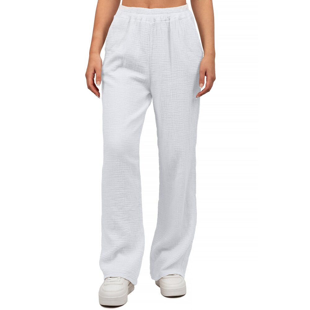 Reichstadt Oversized Hose Damen Musselin 25RSW082 White One Size