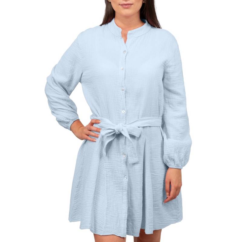 Reichstadt Oversized Sommerkleid Damen Musselin 25RSW075 Baby Blue One Size