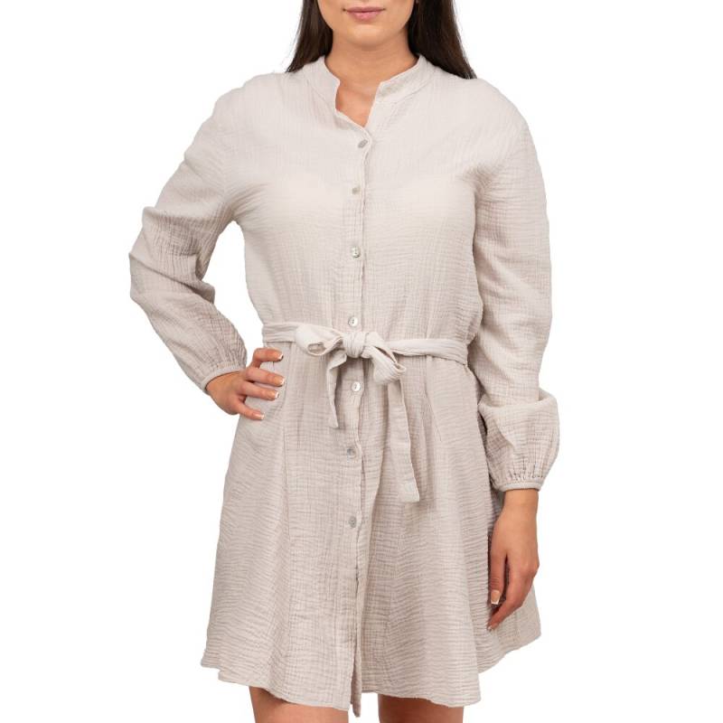 Reichstadt Oversized Sommerkleid Damen Musselin 25RSW075 Beige One Size