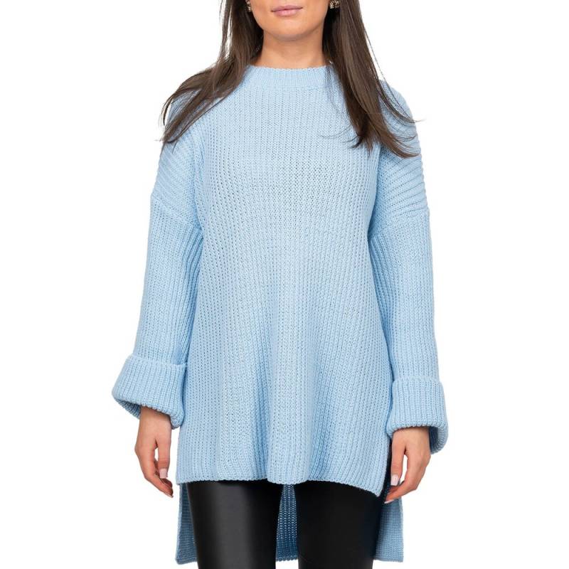 Reichstadt Damen Oversized Strickpullover 25RSW067 Baby Blue One Size