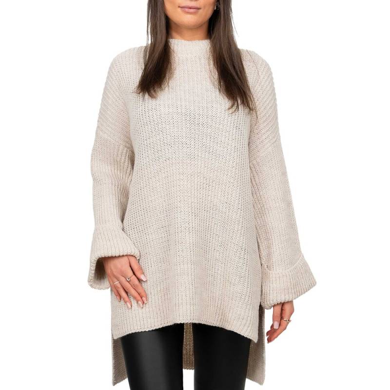 Reichstadt Damen Oversized Strickpullover 25RSW067 Beige One Size