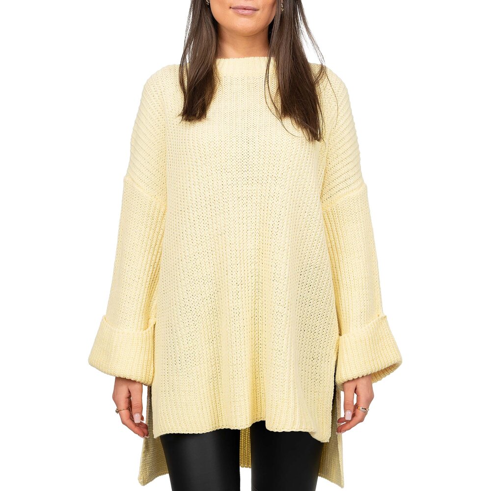 Reichstadt Damen Oversized Strickpullover 25RSW067 Yellow One Size Reichstadt Damen Oversized Strickpullover 25RSW067 Yellow One Size