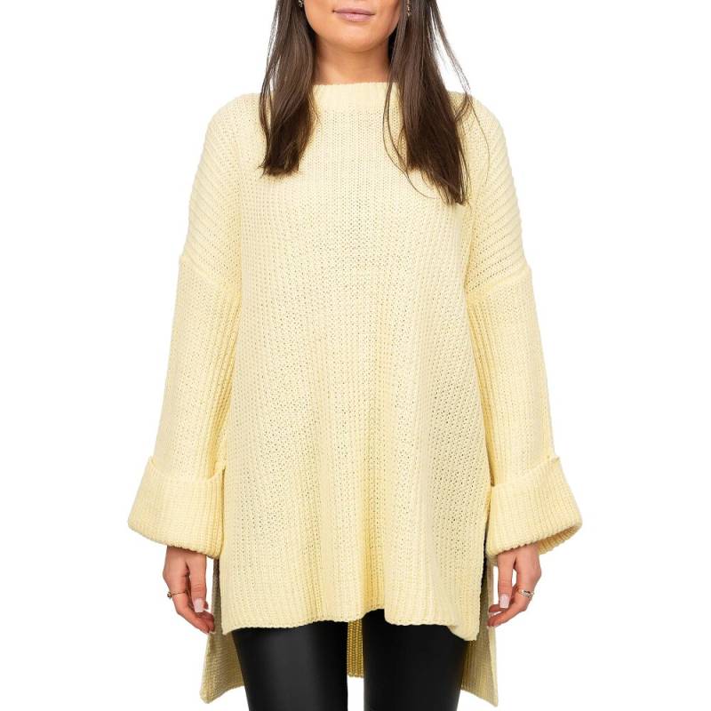 Reichstadt Damen Oversized Strickpullover 25RSW067 Yellow One Size