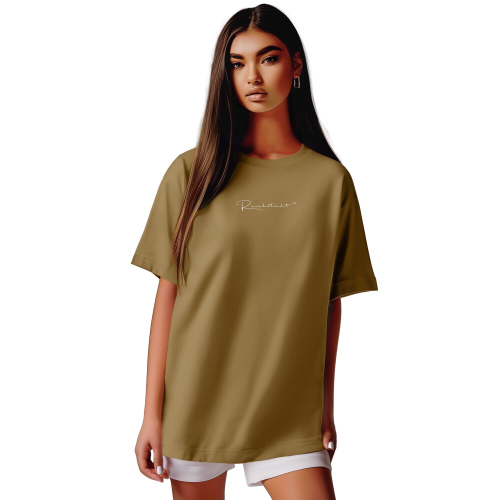 Reichstadt Damen Oversized T-Shirt 23RSW044 Khaki M Reichstadt Damen Oversized T-Shirt 23RSW044 Khaki M