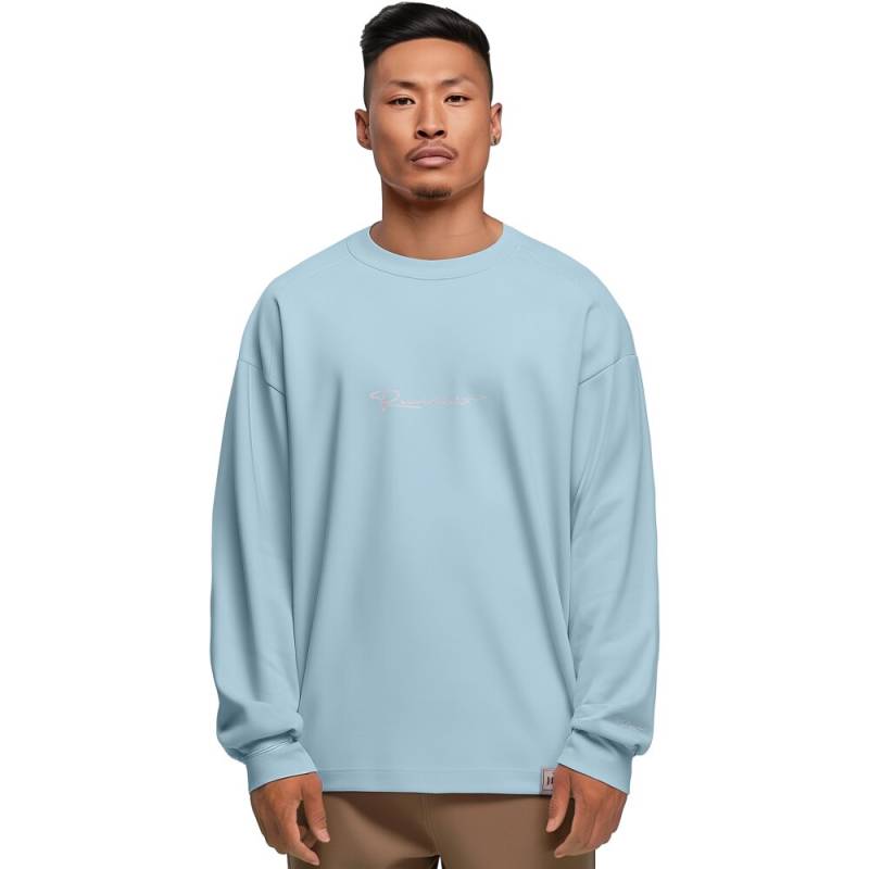 Reichstadt Oversized Langarm Shirt Herren 23RS042 Baby Blue S