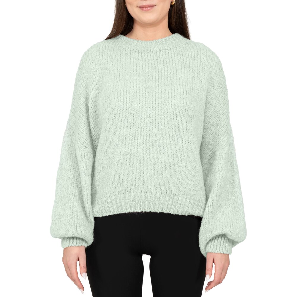 Reichstadt Relaxed Fit Strickpullover Rippabschlüsse 25RSW089 Mint One Size