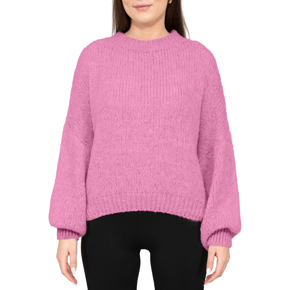 Reichstadt Relaxed Fit Strickpullover Rippabschlüsse 25RSW089 Pink One Size