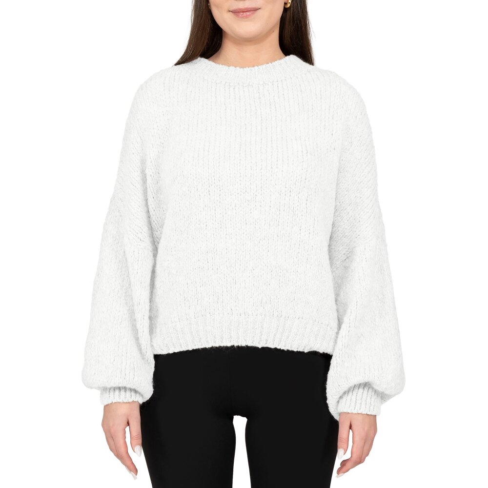 Reichstadt Relaxed Fit Strickpullover Rippabschlüsse 25RSW089 White One Size