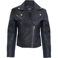 Retro-Bikerjacke aus Leder für Damen – Madeley