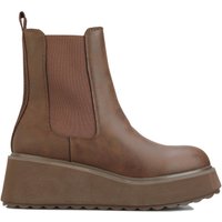 Rocket Dog Heyday Plateau Chelsea Boots für Damen in Braun Rocket Dog Heyday Plateau Chelsea Boots für Damen in Braun
