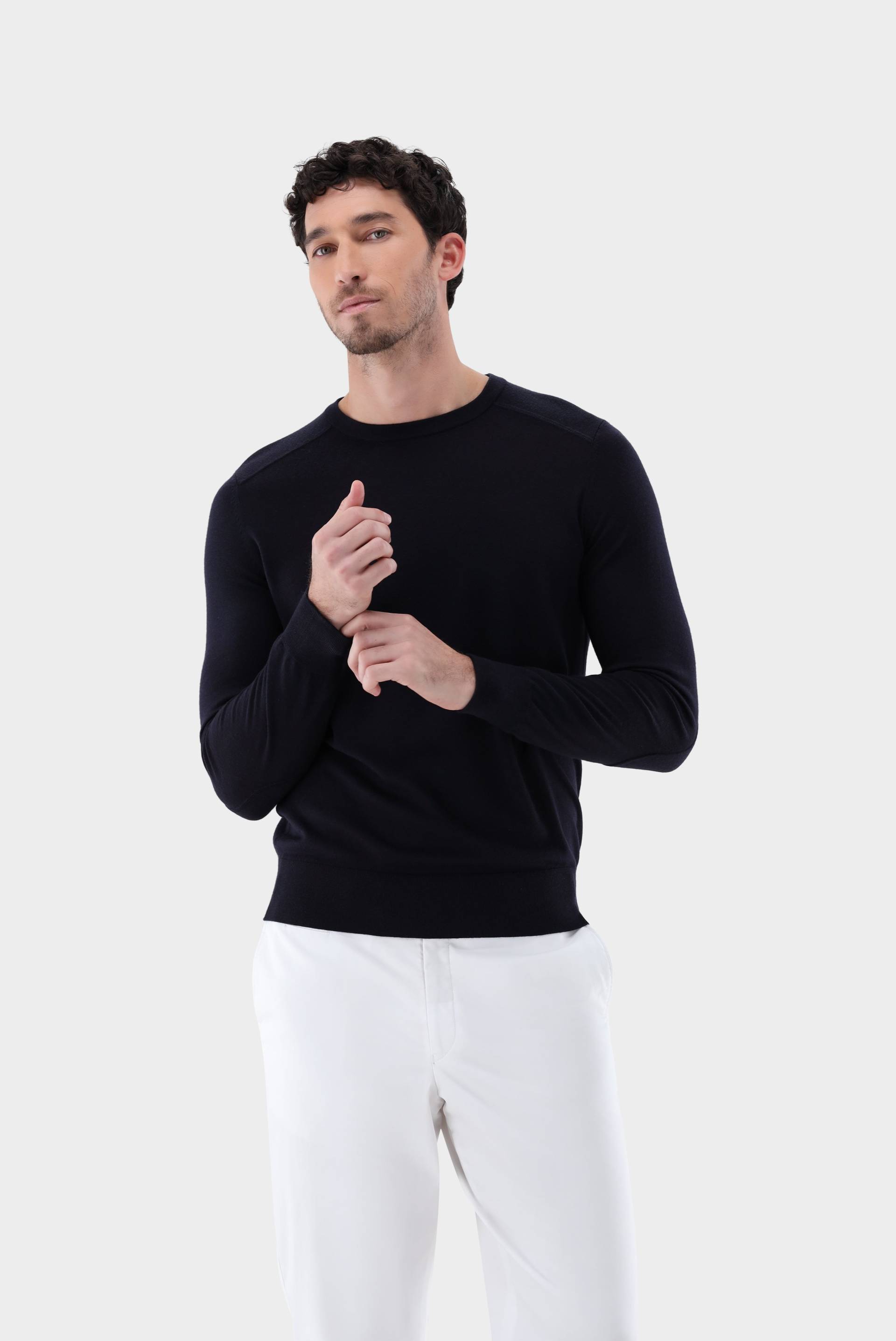 Rundhals Pullover aus ultrafeiner Merinowolle von van Laack