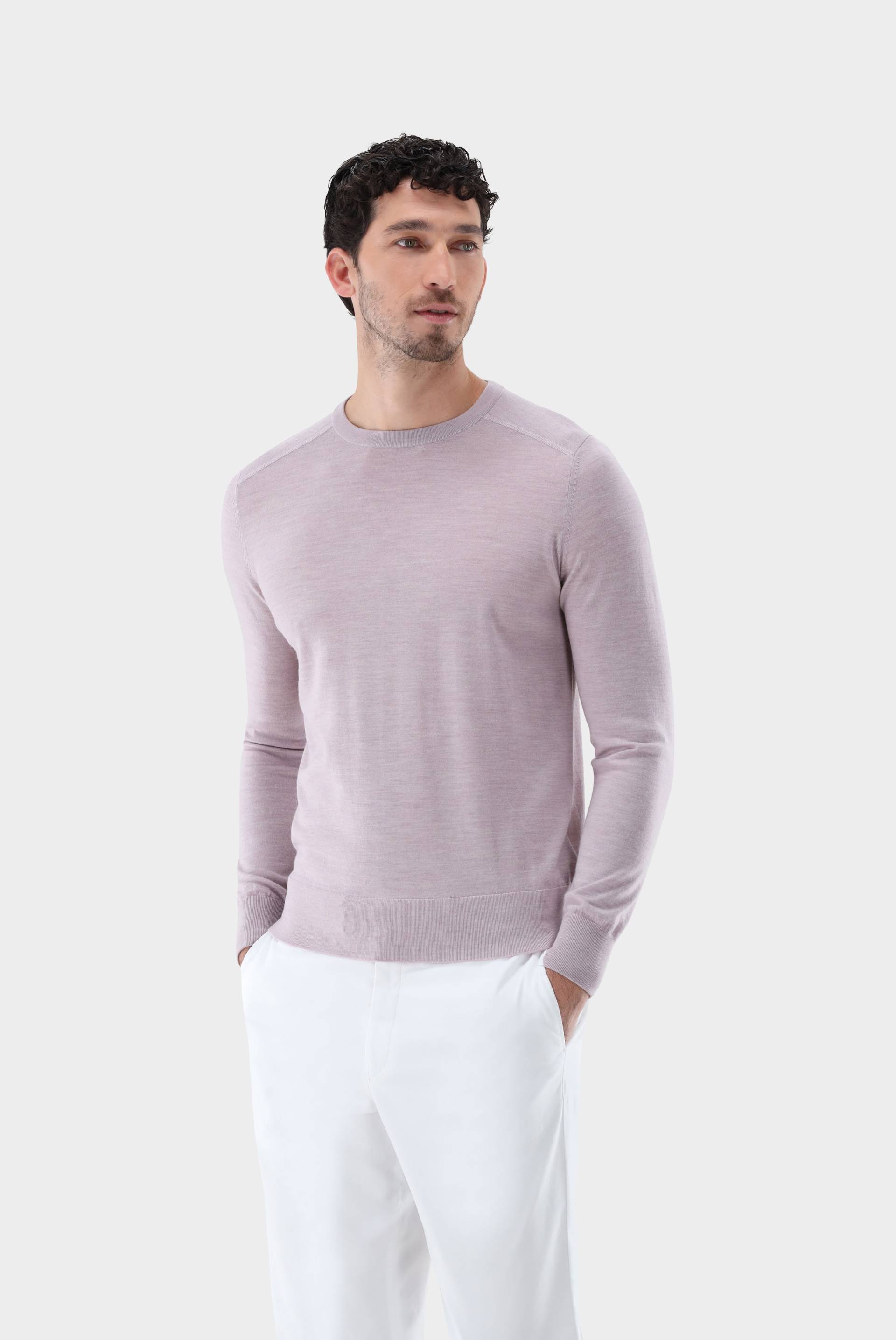 Rundhals Pullover aus ultrafeiner Merinowolle von van Laack