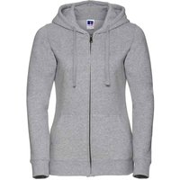 Russell - "Authentic" Kapuzenpullover Durchgehender Reißverschluss für Damen (Helle Oxfordfarbe)