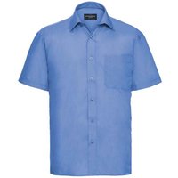 Russell Collection - Formelles Hemd Pflegeleicht für Herren kurzärmlig (Business-Blau)