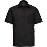 Russell Collection - Formelles Hemd Pflegeleicht für Herren kurzärmlig (Schwarz)