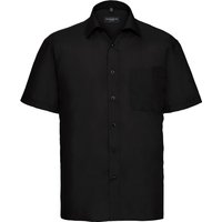 Russell Collection - Hemd Pflegeleicht für Herren kurzärmlig (Schwarz)