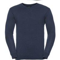 Russell Collection Herren V-Ausschnitt gestrickt Pullover Sweatshirt (Französisch Navy)
