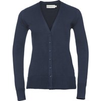 Russell Collection - Strickjacke Tiefer V-Ausschnitt für Damen (Dunkelblau)