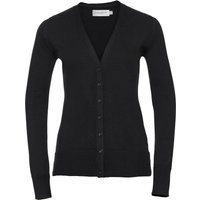 Russell Collection - Strickjacke Tiefer V-Ausschnitt für Damen (Schwarz)
