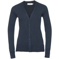 Russell Collection - Strickjacke V-Ausschnitt für Damen (Dunkelblau)