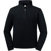 Russell Herren Authentic Zip Neck Sweatshirt (Schwarz)