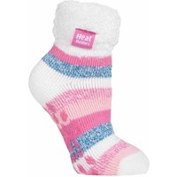 Rutschfeste, niedrig geschnittene Thermo-Slipper-Bettsocken für Damen mit Griffen