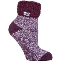 Rutschfeste, niedrig geschnittene Thermo-Slipper-Bettsocken für Damen mit Griffen