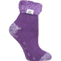 Rutschfeste, niedrig geschnittene Thermo-Slipper-Bettsocken für Damen mit Griffen