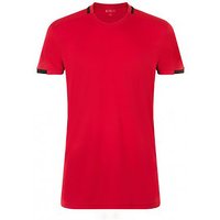 SOLS Herren Classico Kontrast Kurzarm Fußball T-Shirt (Rot/Schwarz)