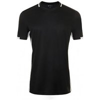 SOLS Herren Classico Kontrast Kurzarm Fußball T-Shirt (Schwarz/Weiß)