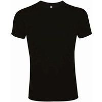 SOLS Herren Imperial Slim Fit T-Shirt mit kurzen Ärmeln (Tiefschwarz)