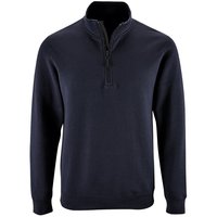SOLS Herren Stan Kontrast Zip Neck Sweatshirt (Französisch Navy)