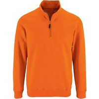 SOLS Herren Stan Kontrast Zip Neck Sweatshirt (Orange)