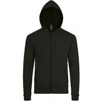 SOLS Herren Stone Zip Up Plain Hoodie (Schwarz)