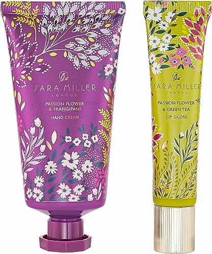 Sara Miller Beauty London Haveli Garden Hand- und Lippenduo, angereicherte Handcreme, hergestellt in Großbritannien, veganfreundlich, reisefreundliche Größe von Sara Miller London