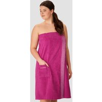 Sauna-Handtuch Knöpfe fuchsia - SCHIESSER Home 80*130 von Schiesser
