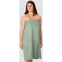 Sauna-Handtuch Knöpfe hellgrün - SCHIESSER Home 85*160 von Schiesser