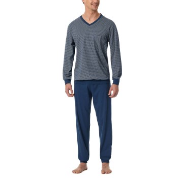 Schiesser Comfort Essentials V-Neck Long Pyjamas