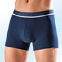 Schiesser Dreierpack Pants mit Elastikbund 1X Marine 1X Rot 1X Grau Meliert Grösse 5 sortiment a Gr. 05 Herren