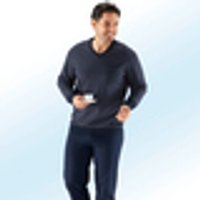 Schiesser Pyjama mit V-Ausschnitt und Bündchenabschlüssen Navy Grösse 50 navy Gr. 50 Herren