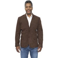 Schlanker italienischer Herren-Blazer aus Ziegenveloursleder – Alexandria