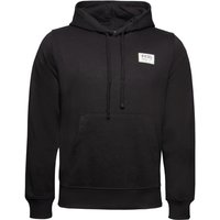 Schwarzer Kapuzenpullover mit Diesel-Patch-Logo