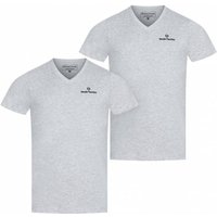 Sergio Tacchini Herren Unterhemden V-Ausschnitt 2er-Pack grau 39493336